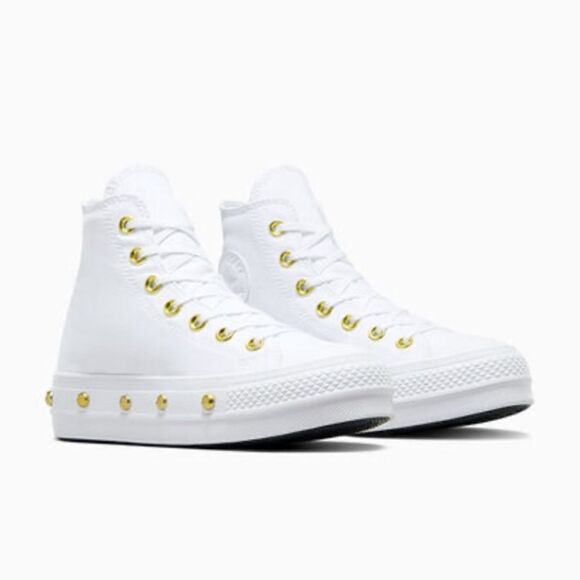 Converse Chuck Taylor All Star Lift Platform Star Studded Sneaker Shoes Size 8 - Picture 10 of 15